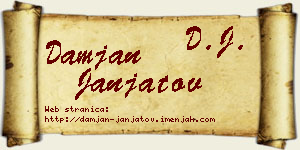 Damjan Janjatov vizit kartica